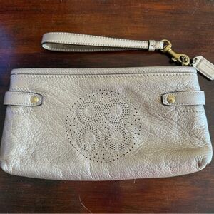 Coach Metalic Leather Wristlet